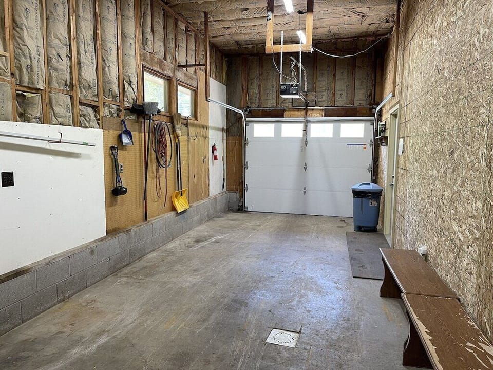 Heated one car garage to work on your toys if necessary 