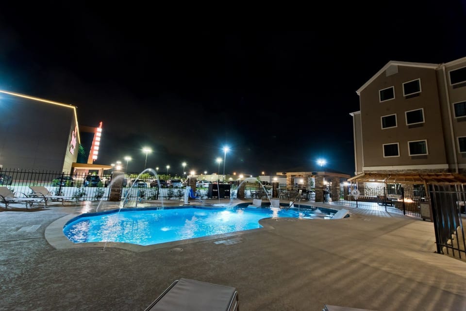 Take a dip in the pool.