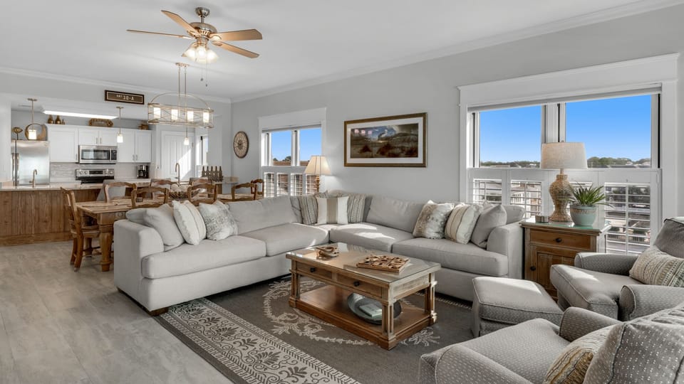 Grand Playa 401 Living Area with Gulf View