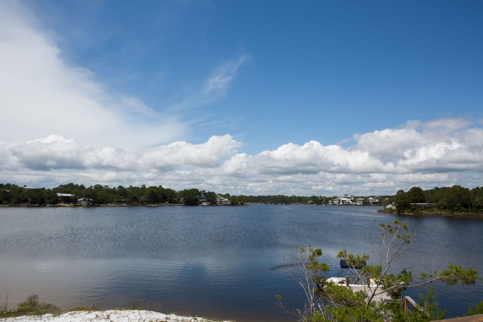 Back yard view of lake