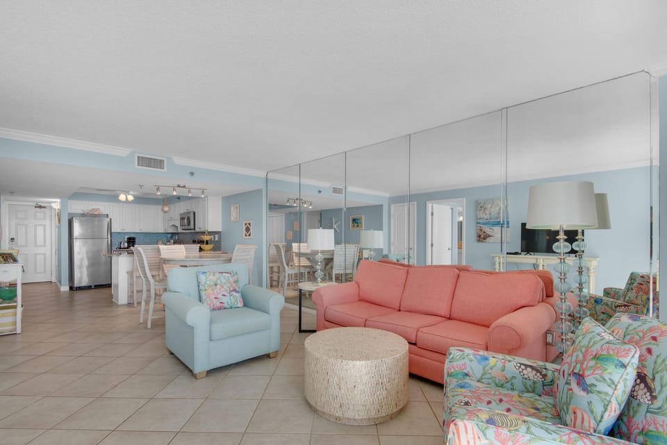 Beachcrest 702 Living Area and Kitchen