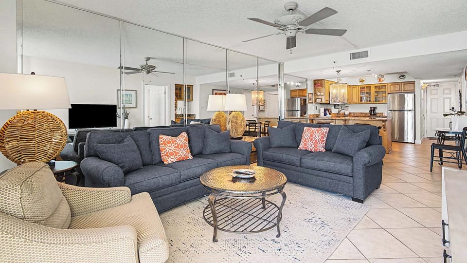 BeachCrest 805 - Updated living area with new couch