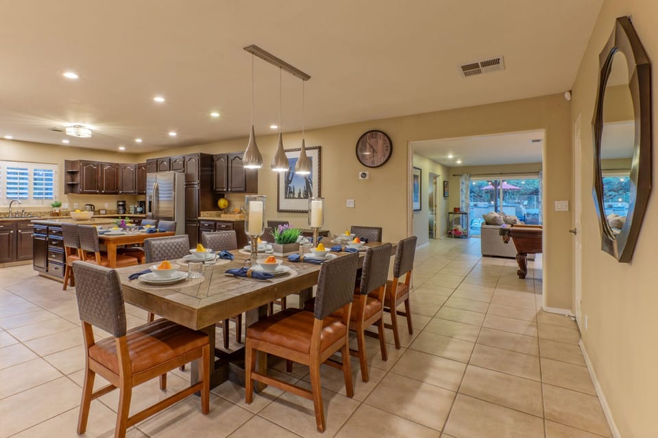 Open floor plan allows for both large and small group activities.