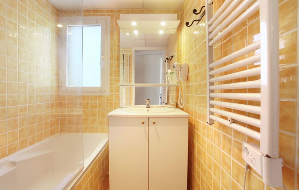 Get ready for your day in the bathroom.