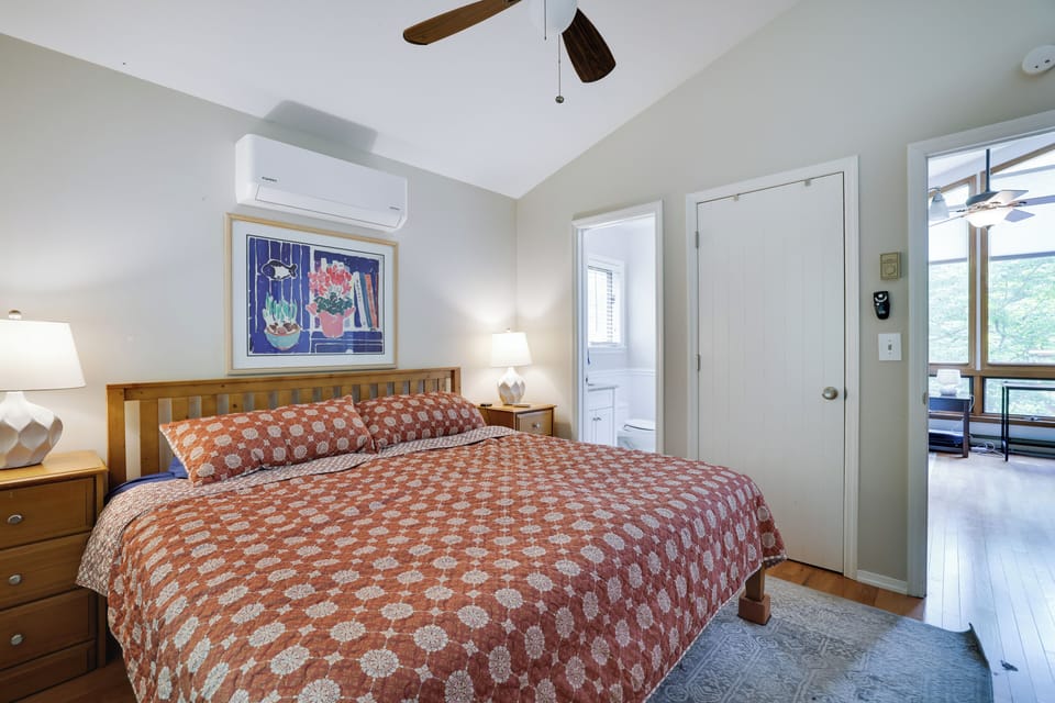 Primary Bedroom. King bed. Closet. Attached full bathroom.  2nd floor