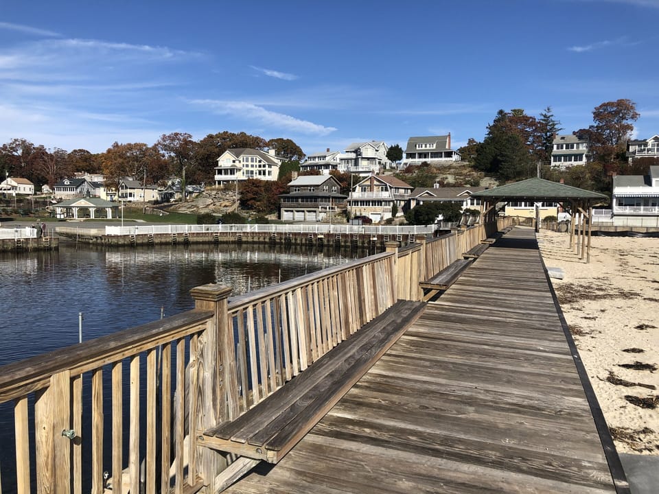 Private boardwalk and beach