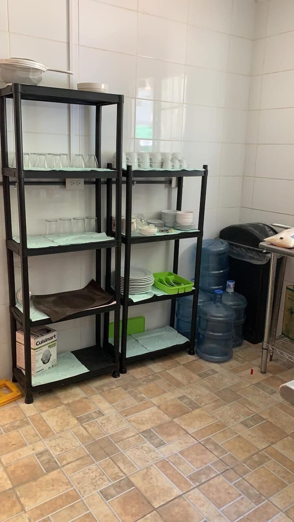 Fridge, toaster, eco-friendly cleaning products, paper towels