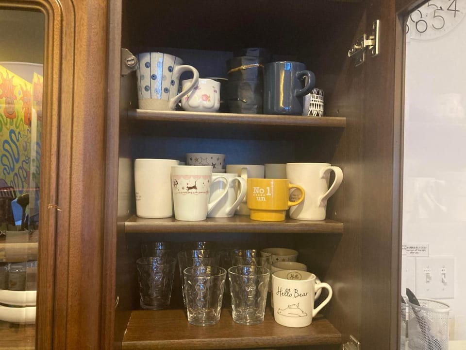 Fridge, microwave, stovetop, toaster