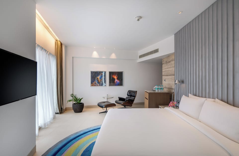 Executive suite | Egyptian cotton sheets, premium bedding, down comforters, in-room safe
