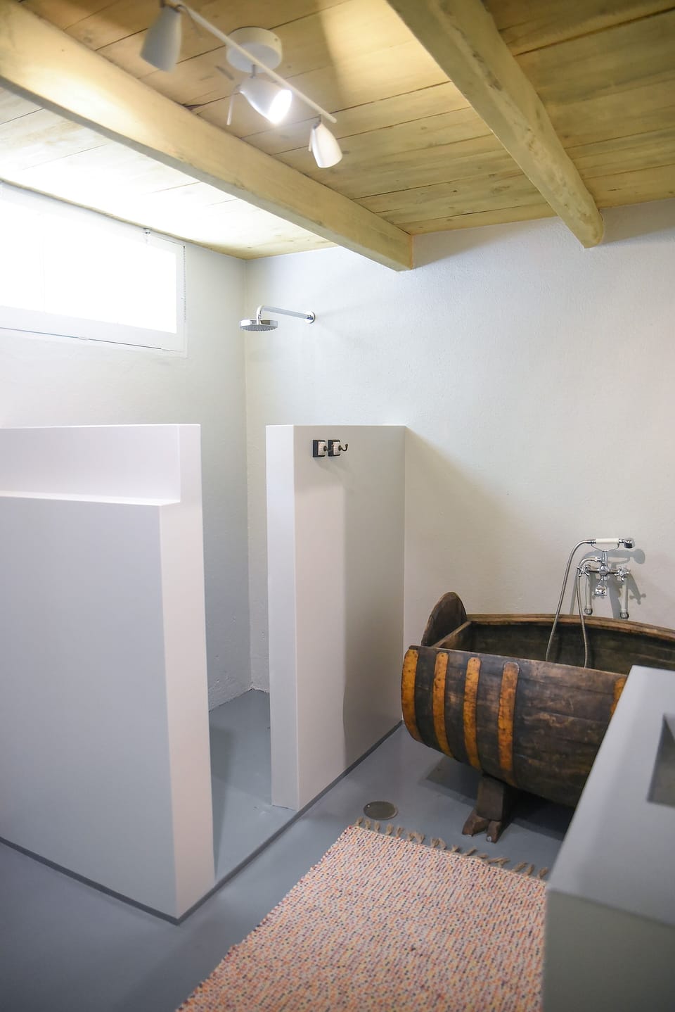 Suite | Bathroom | Separate tub and shower, hair dryer, towels