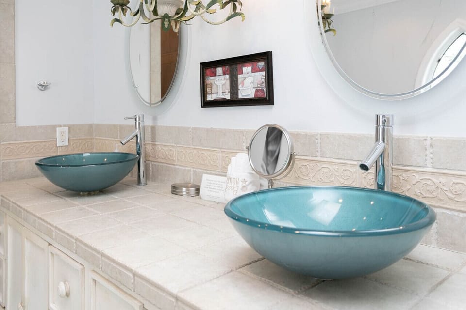 Close up of these stunning sinks