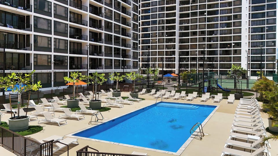 Refresh in Waikiki Banyan's heated swimming pool!