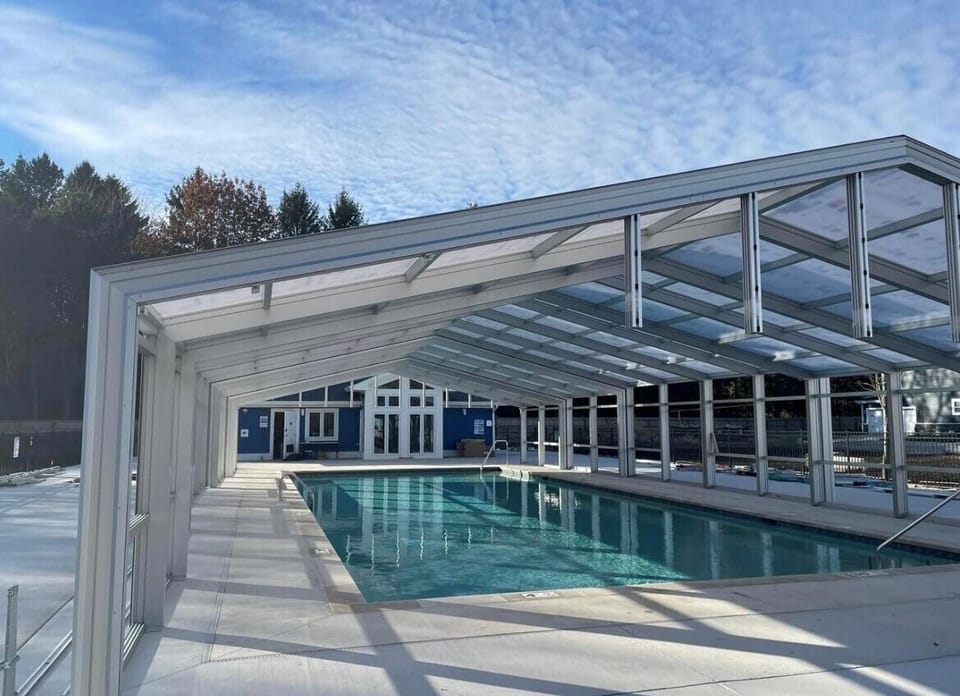 Brand new pool is directly across the street 