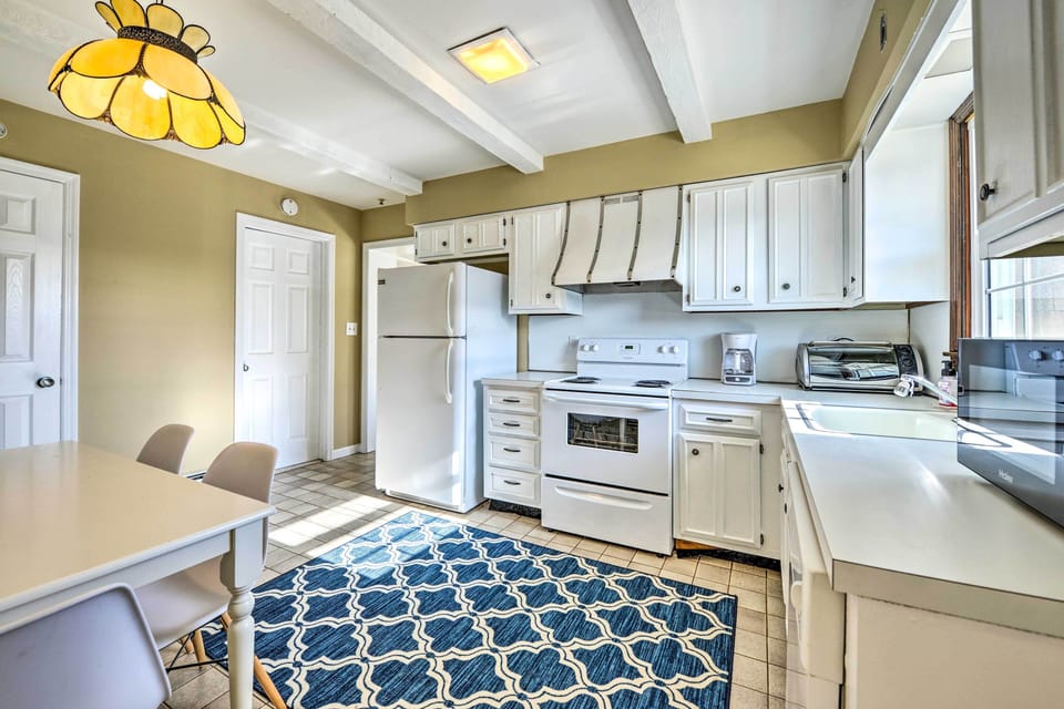 The kitchen comes fully equipped with everything you need.