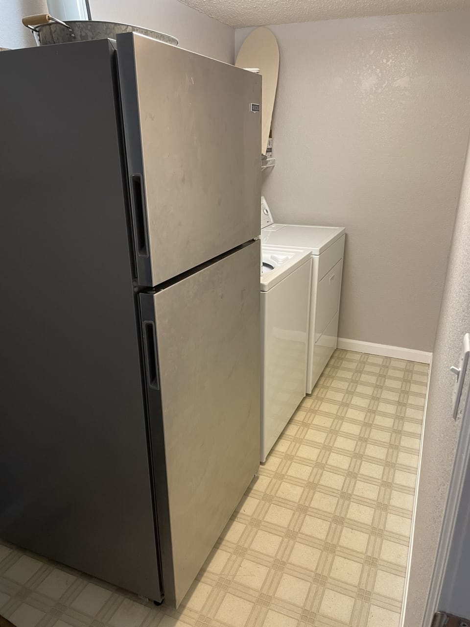 Laundry room with 2nd full size refrigerator
