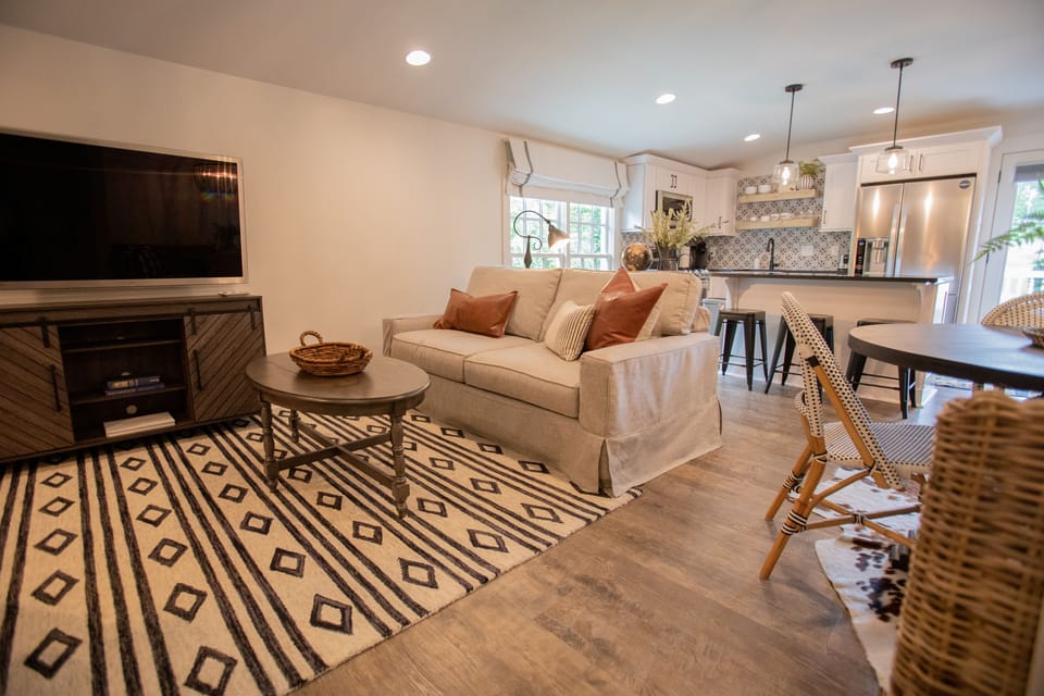 Living Room with pull out couch.