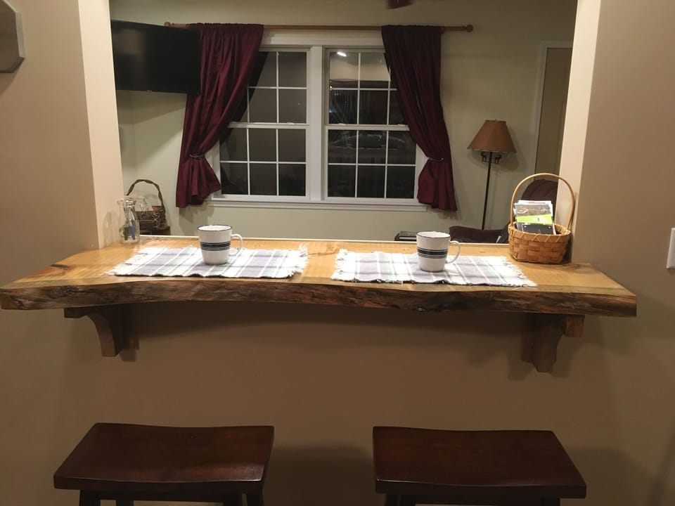 Morning coffee at the breakfast nook