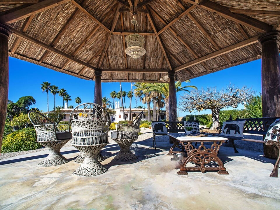 Plant, Sky, Shade, Table, Outdoor Furniture, Interior Design, Leisure, Chair, Landscape, Real Estate