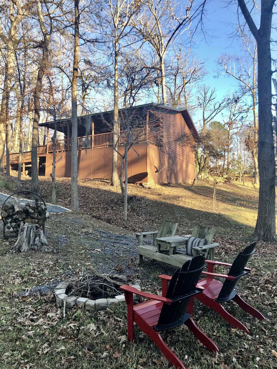Beautiful walk to the fire pit. 