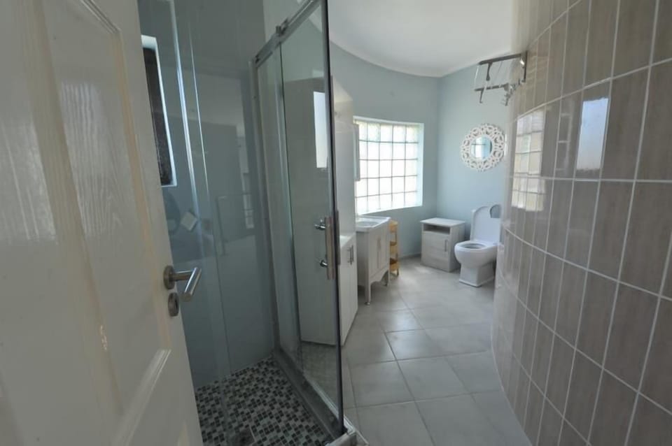 Shower, towels, toilet paper