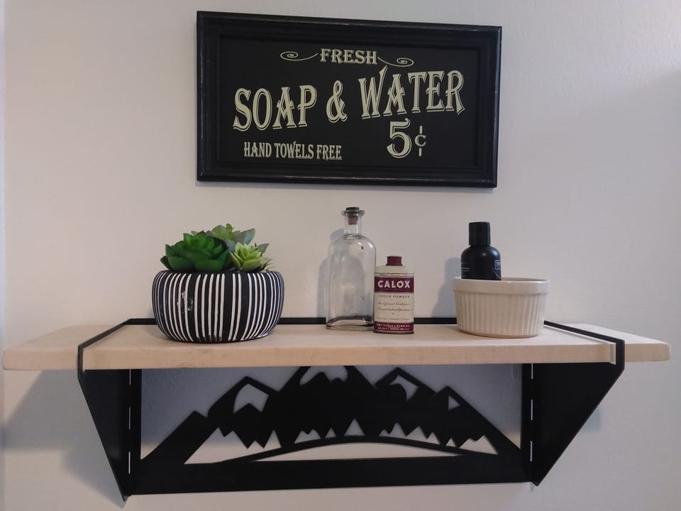 decor is a mixture of modern and antique.