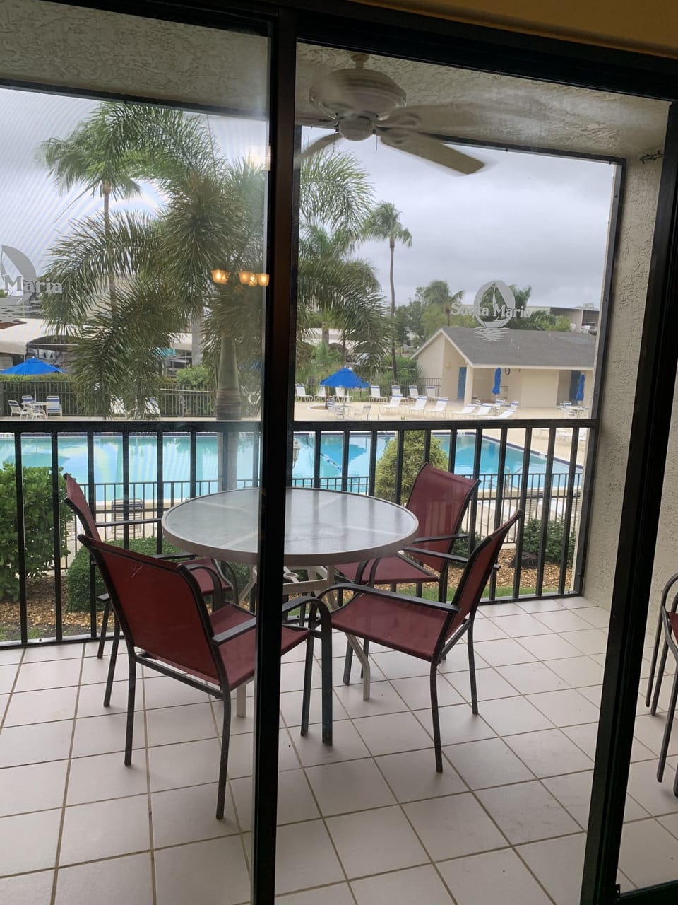 View from lanai.  Overlooks pool.  