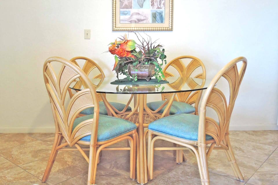 Dining Area comes with a table for four.