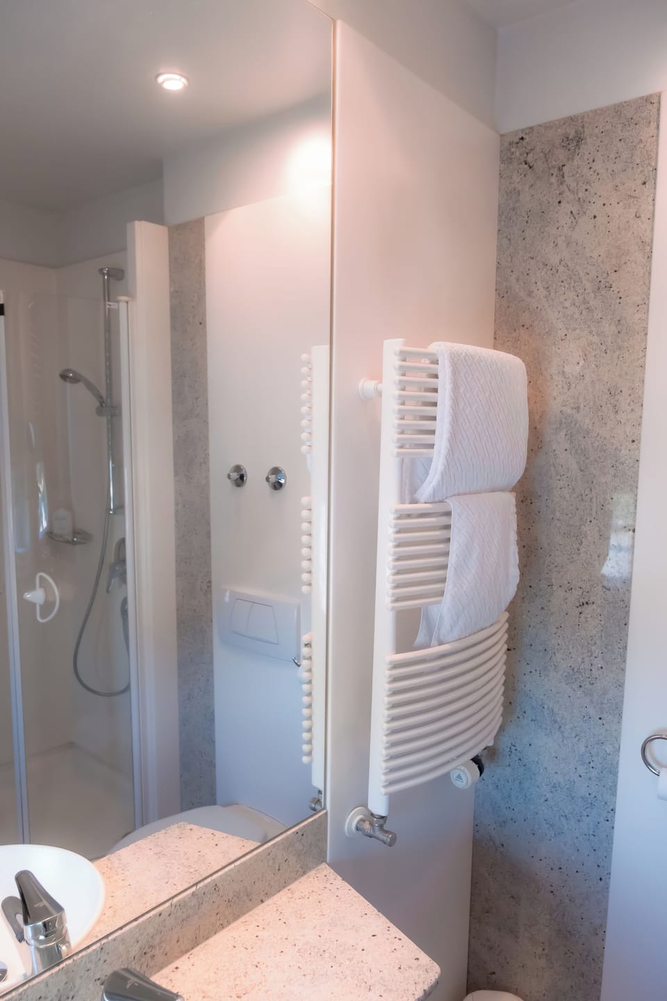 Standard Double or Twin Room | Bathroom | Shower, hair dryer, towels, soap