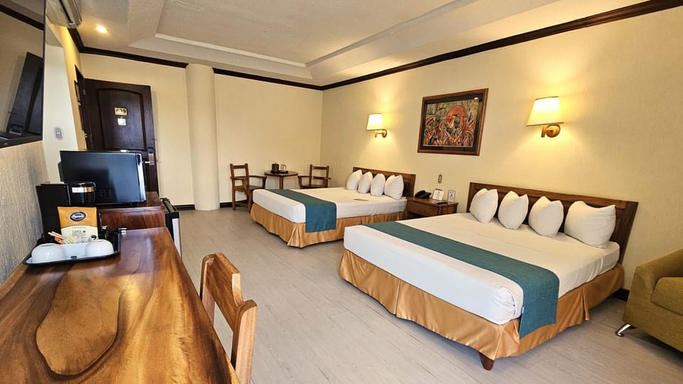 Deluxe Room, 2 Queen Beds, Non Smoking, Refrigerator & Microwave | In-room safe, blackout drapes, iron/ironing board, free WiFi