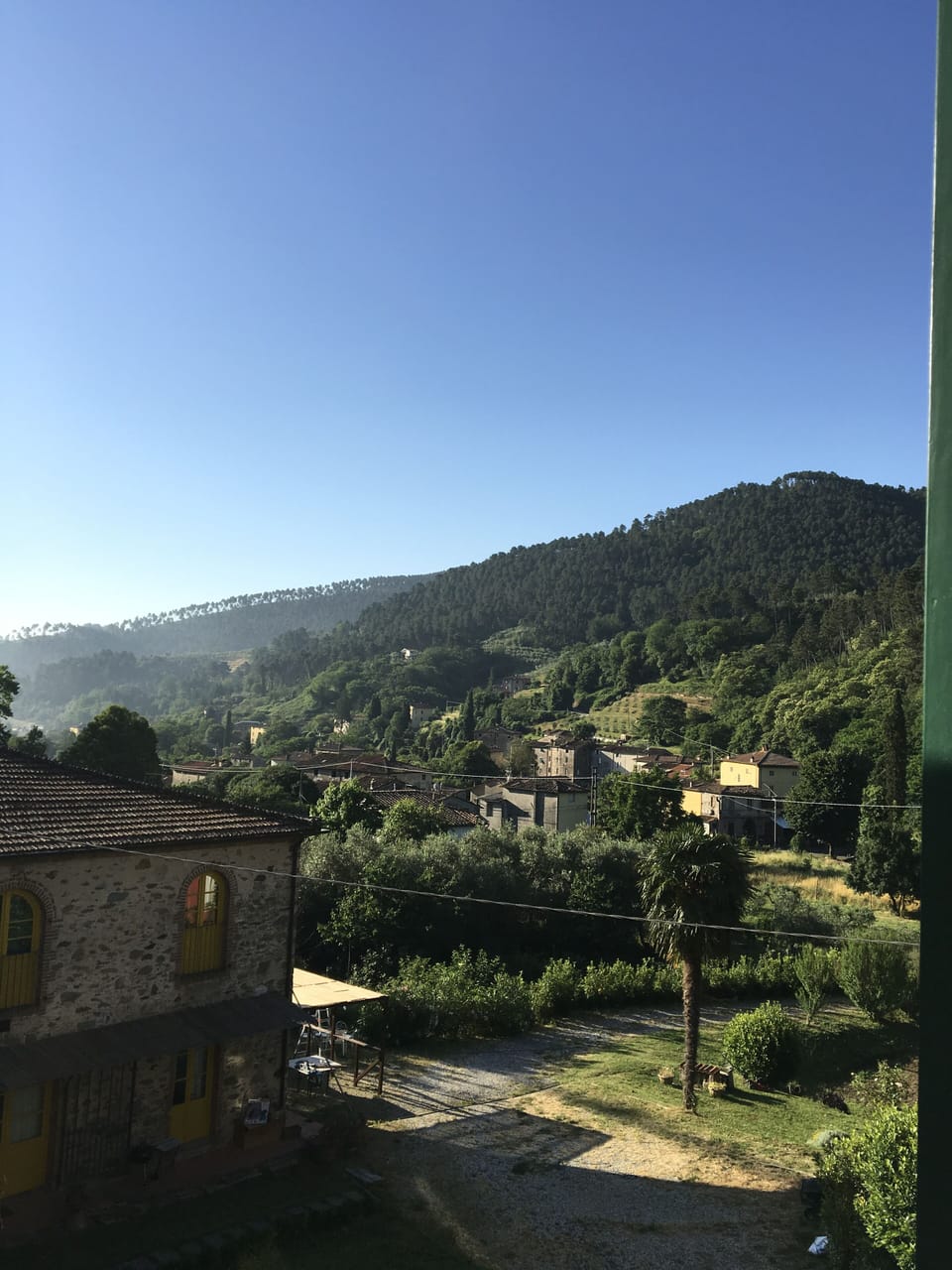 Sunrise in the village;  seen from the East bedrooms