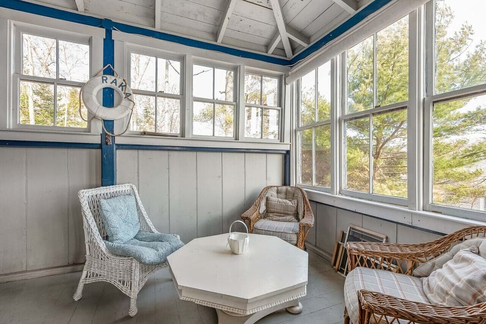 Comfortable sunroom sitting area