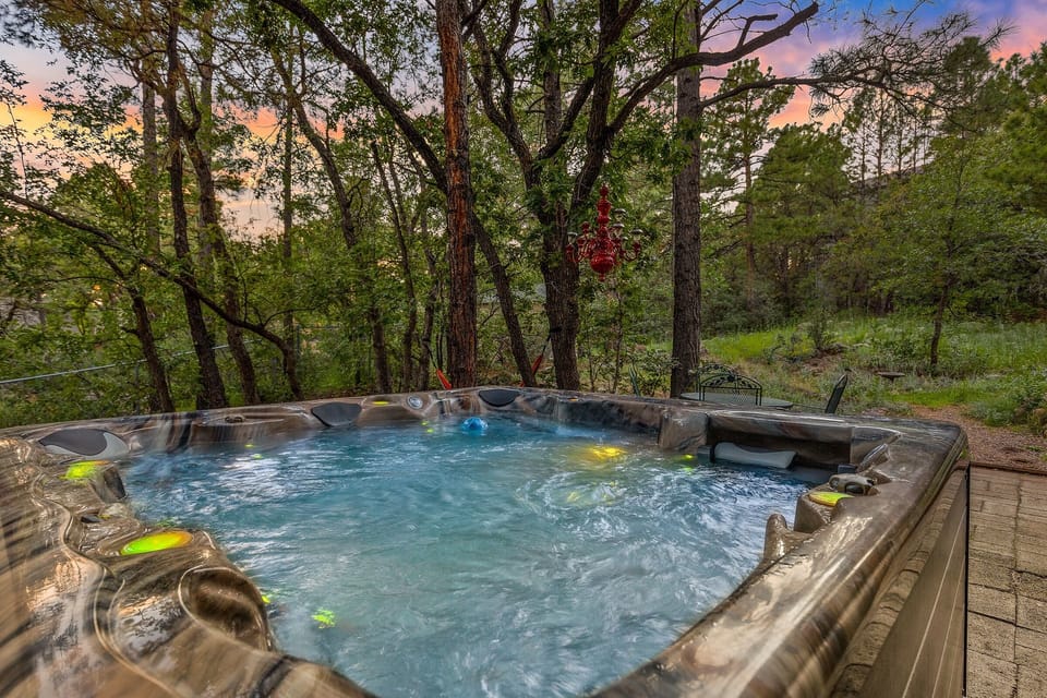 The view from the hot tub... this is what you come to Flagstaff to experience...