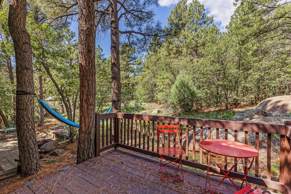 Enjoy the private deck off the primary bedroom.