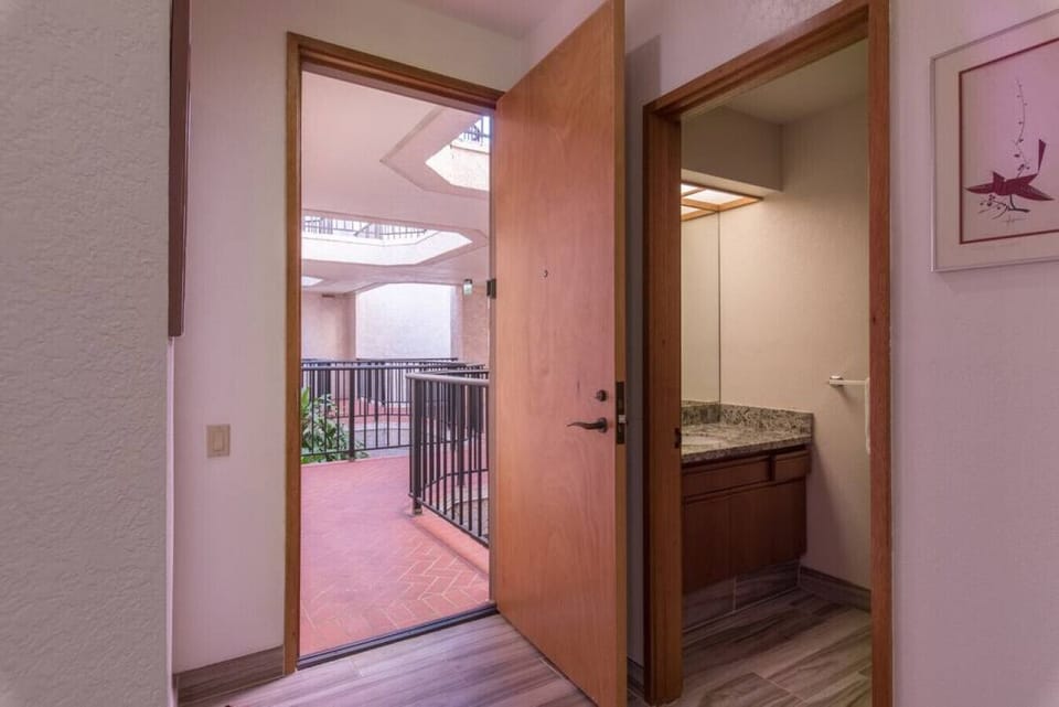 Powder room by front door