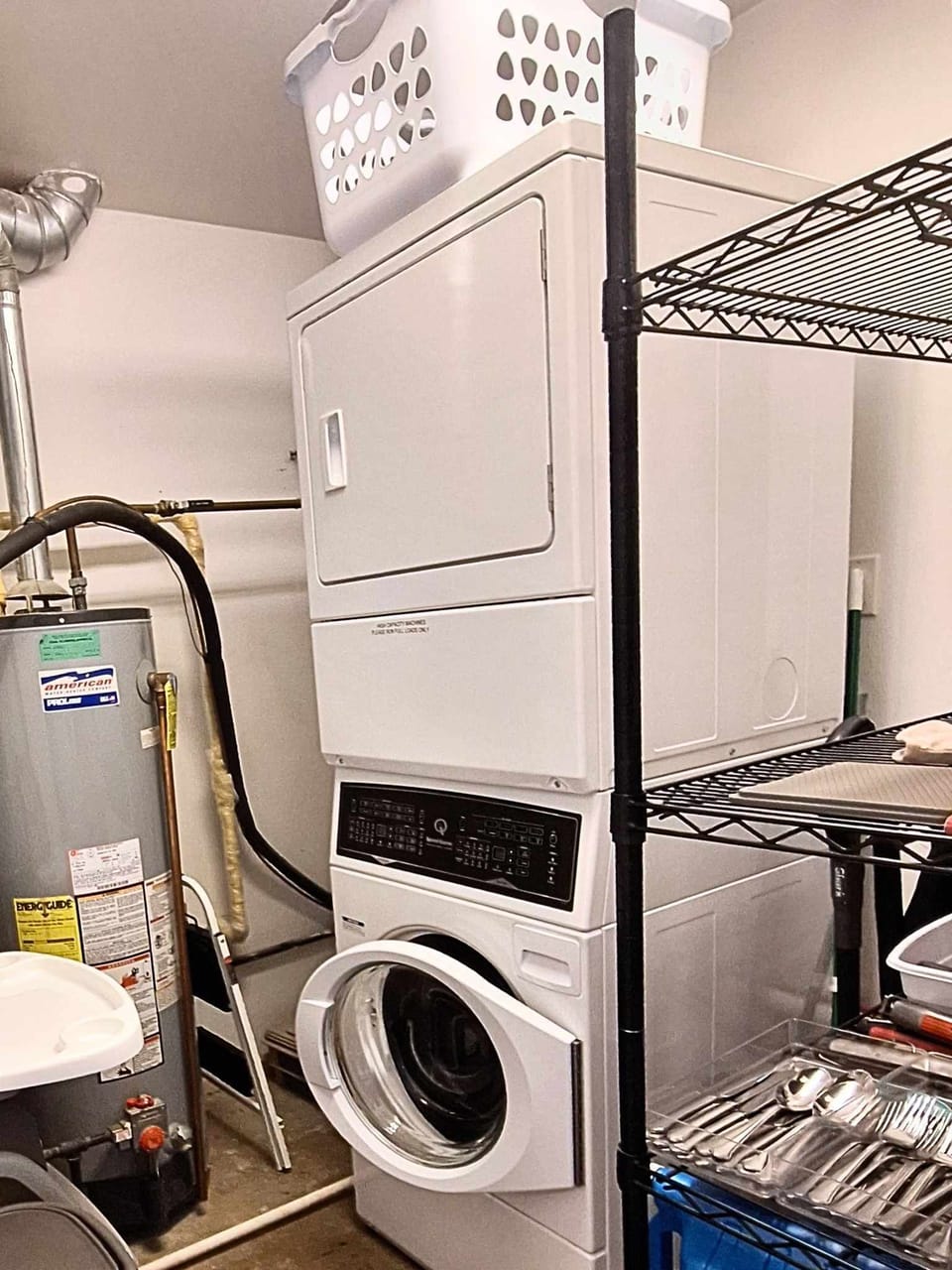 Laundry machine in the utility room