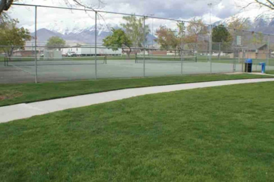 Tennis and pickleball courts at the nearby park