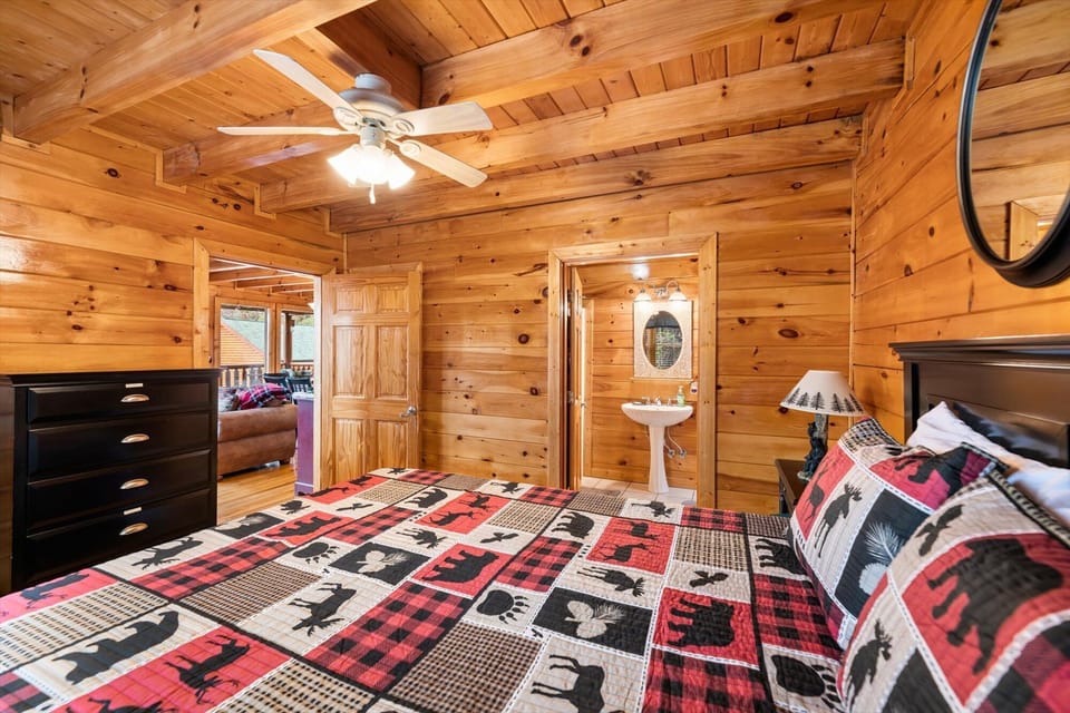 Master bedroom with Queen bed and attach bathroom