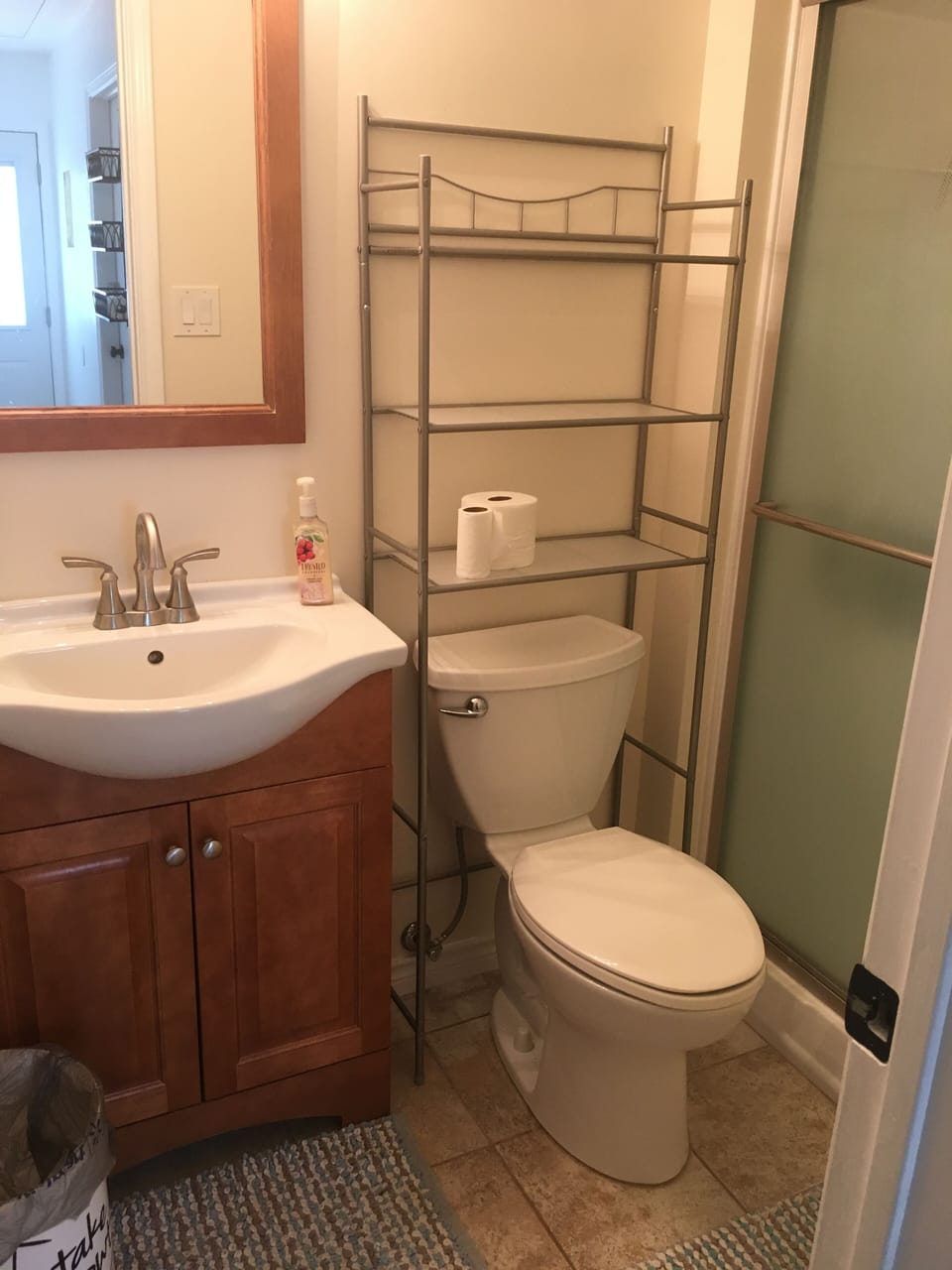 Clean bathroom, shared only with other potential guests.