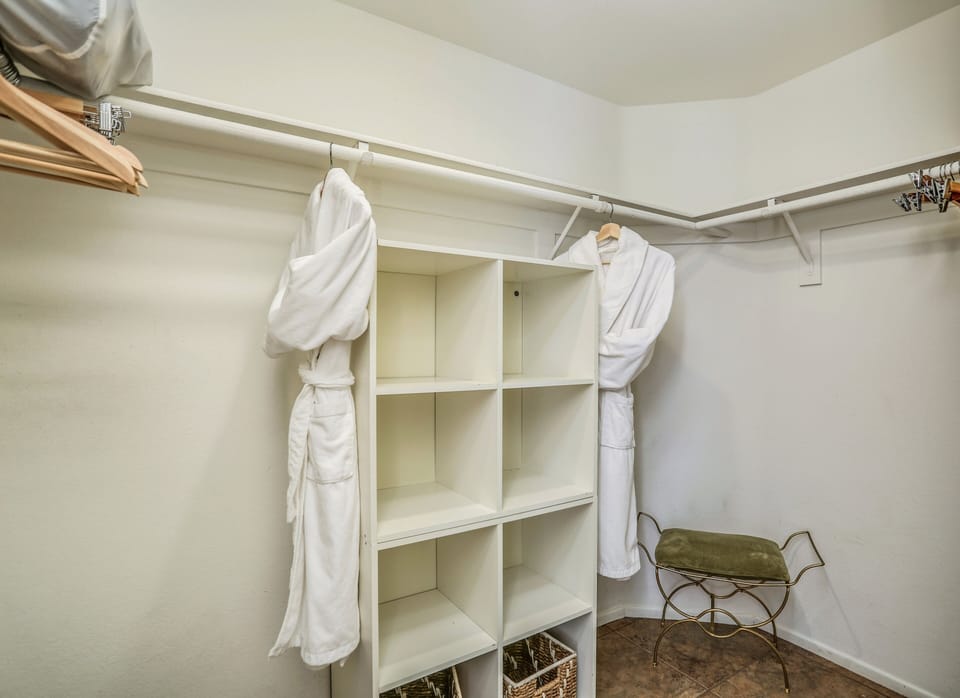 Master Closet with Plush Guest Robes