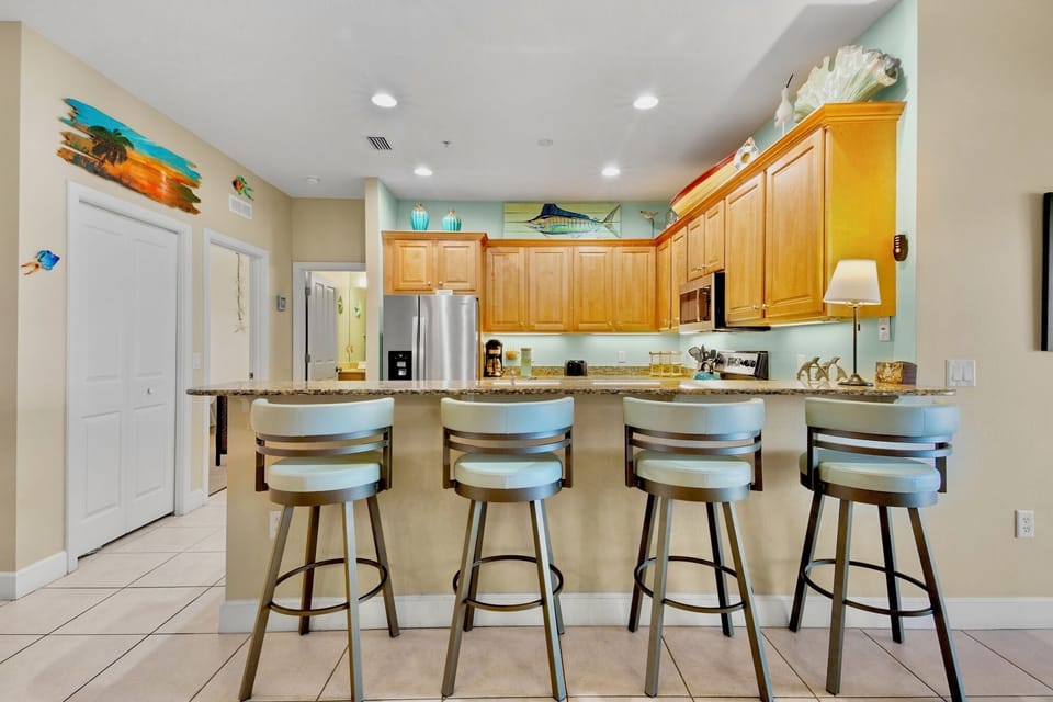 Large kitchen island with seating