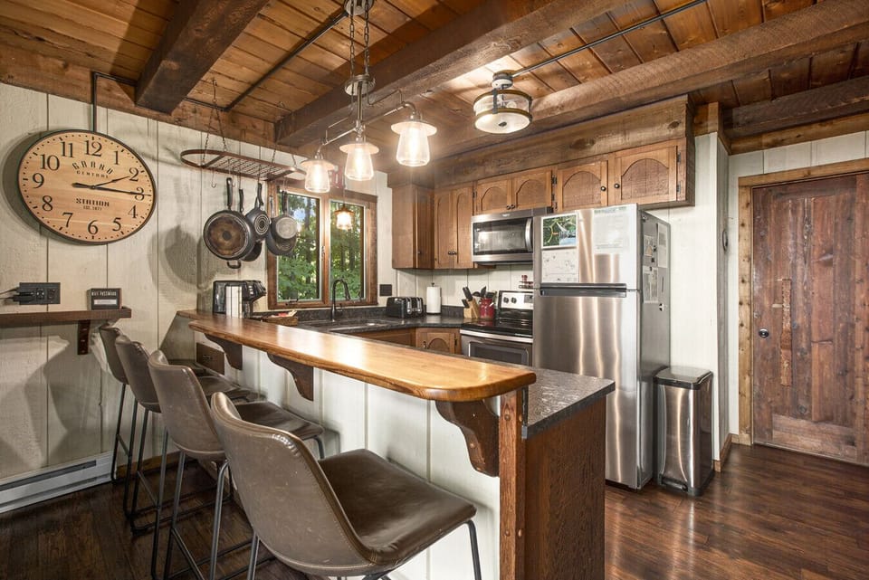 Kitchen with bar seating for the kids