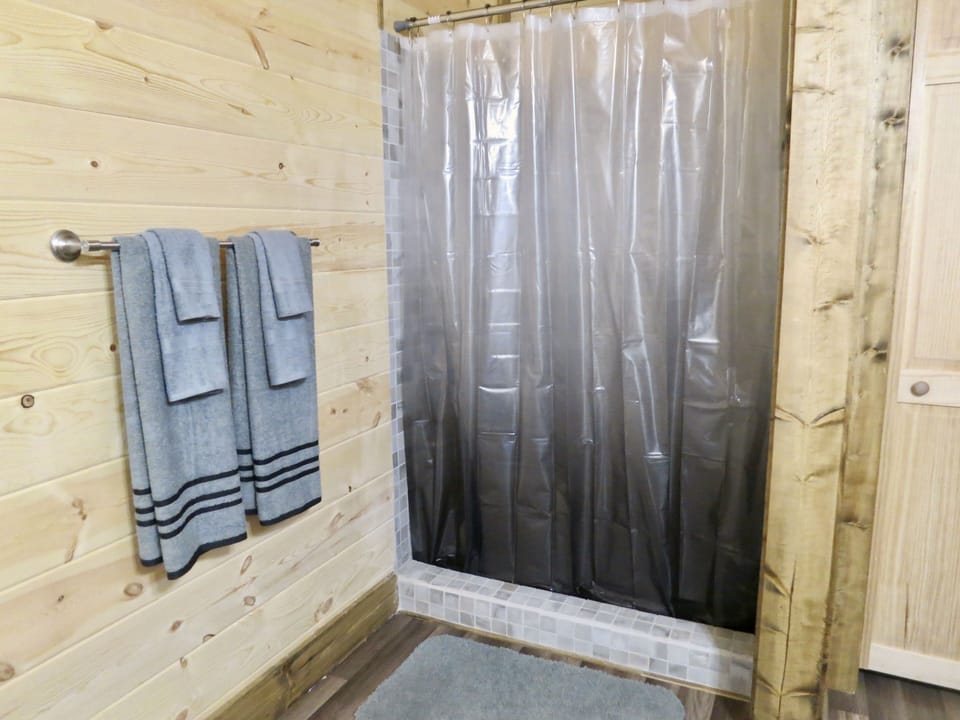 large tiled shower