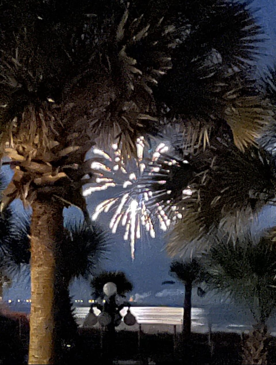 You can see fireworks some nights off the pier from the back porch