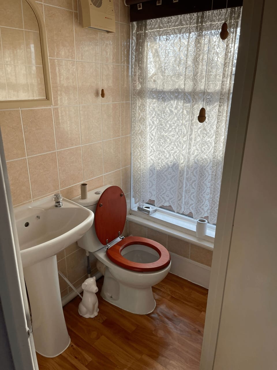 Shower, rainfall showerhead, hair dryer, towels