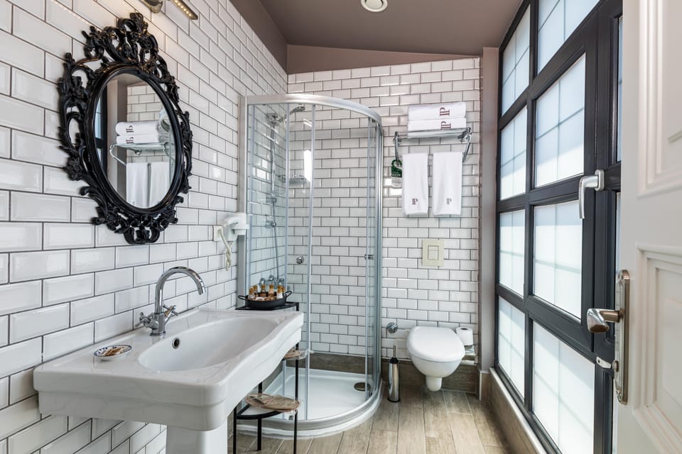 Panoramic Room (Deluxe) | Bathroom | Shower, rainfall showerhead, free toiletries, hair dryer