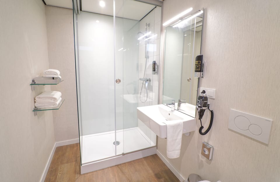 Free toiletries, hair dryer, towels, soap