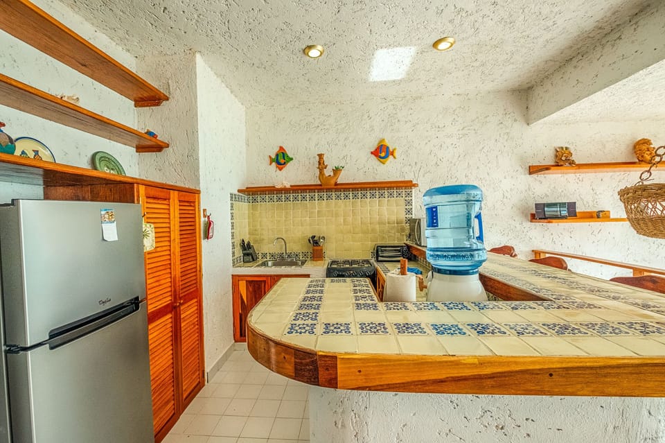Kitchen - La Iguana condo 7, 1 Bedroom, Akumal Mexico vacation rental