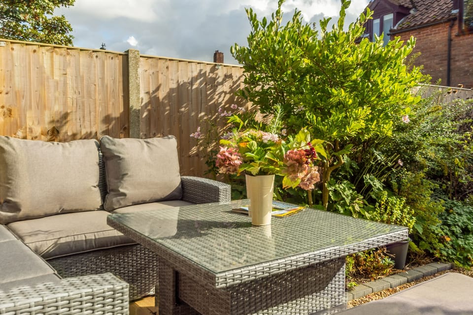 Catch the rays in the rear garden