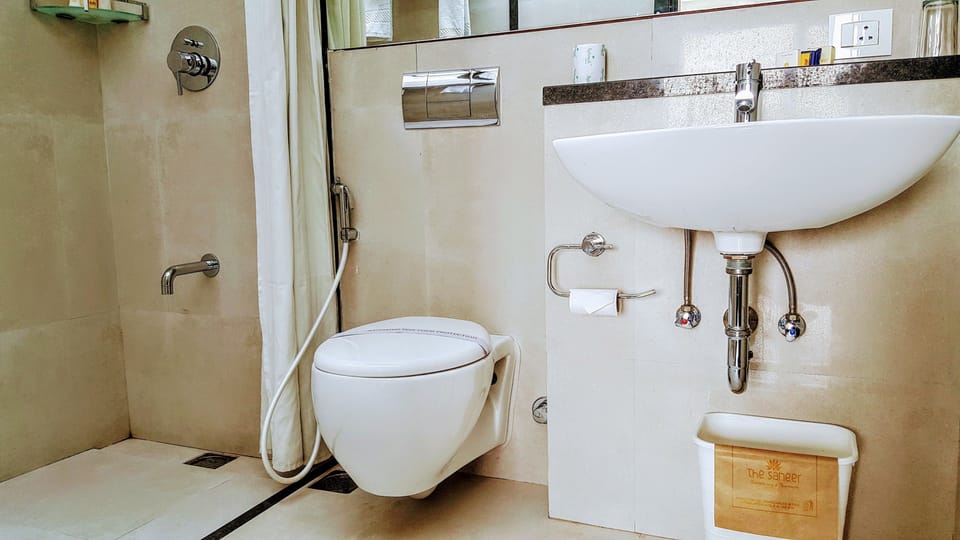 Free toiletries, hair dryer, towels