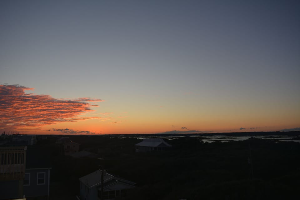 Sunset from Master Suite rear deck
